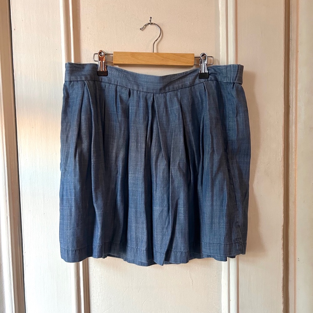 American Eagle Outfitters Blue Pleated Skirt